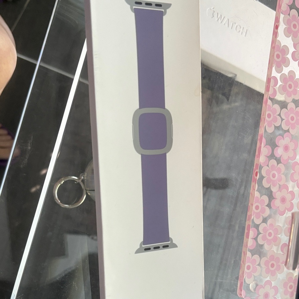 Apple Watch Leather Band 40mm Modern Buckle Lilac Size Small
